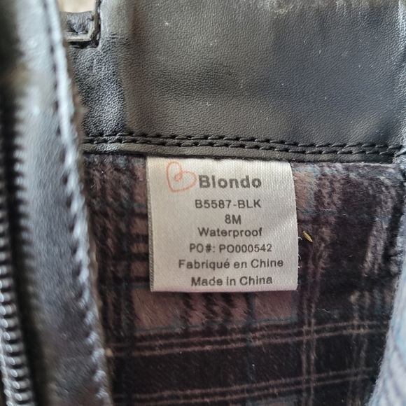 Blondo black block heel waterproof ankle boots size 8 - Picture 11 of 11
